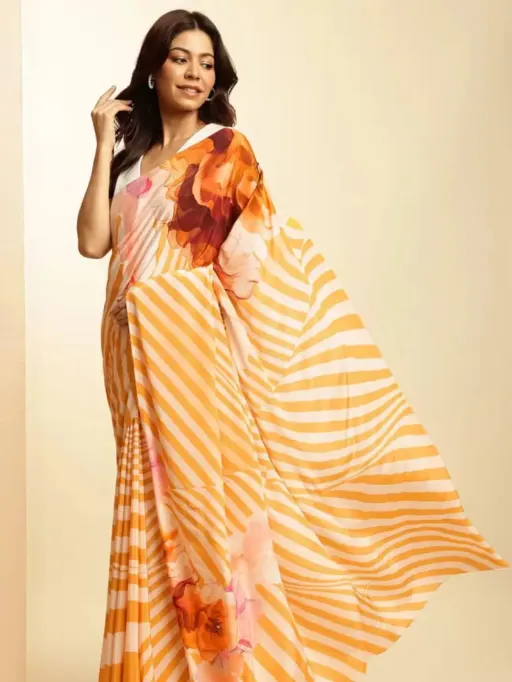 Sudha New Design Launch Japan Satin Digital Print Saree Collection