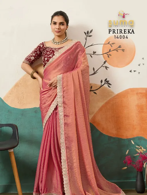 Suma Designer Prireka NC Moss with Coding & Sequence Saree - Image 8