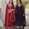 Tapi-233 Readymade Heavy Embroidered Fox Georgette Gown with Dupatta