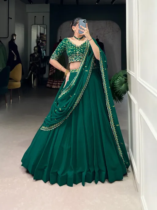 Taraa L 1447 Georgette Thread Embroidery Worked Designer Lehenga Choli