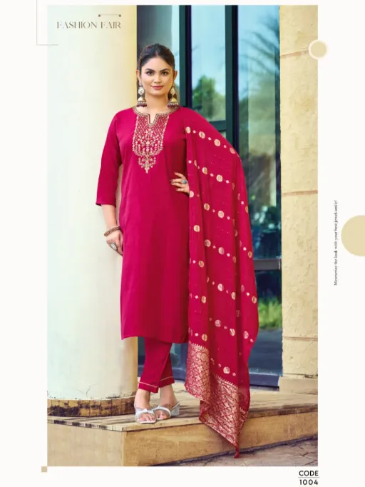 Tips & Tops MAAHI Vol 02 Readymade Wholesale Roman Silk Suit - Image 3