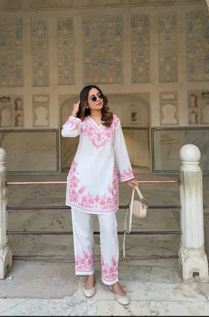 Yasu Vol 62 Wholesale Lilen White Co-Ord Set Collection