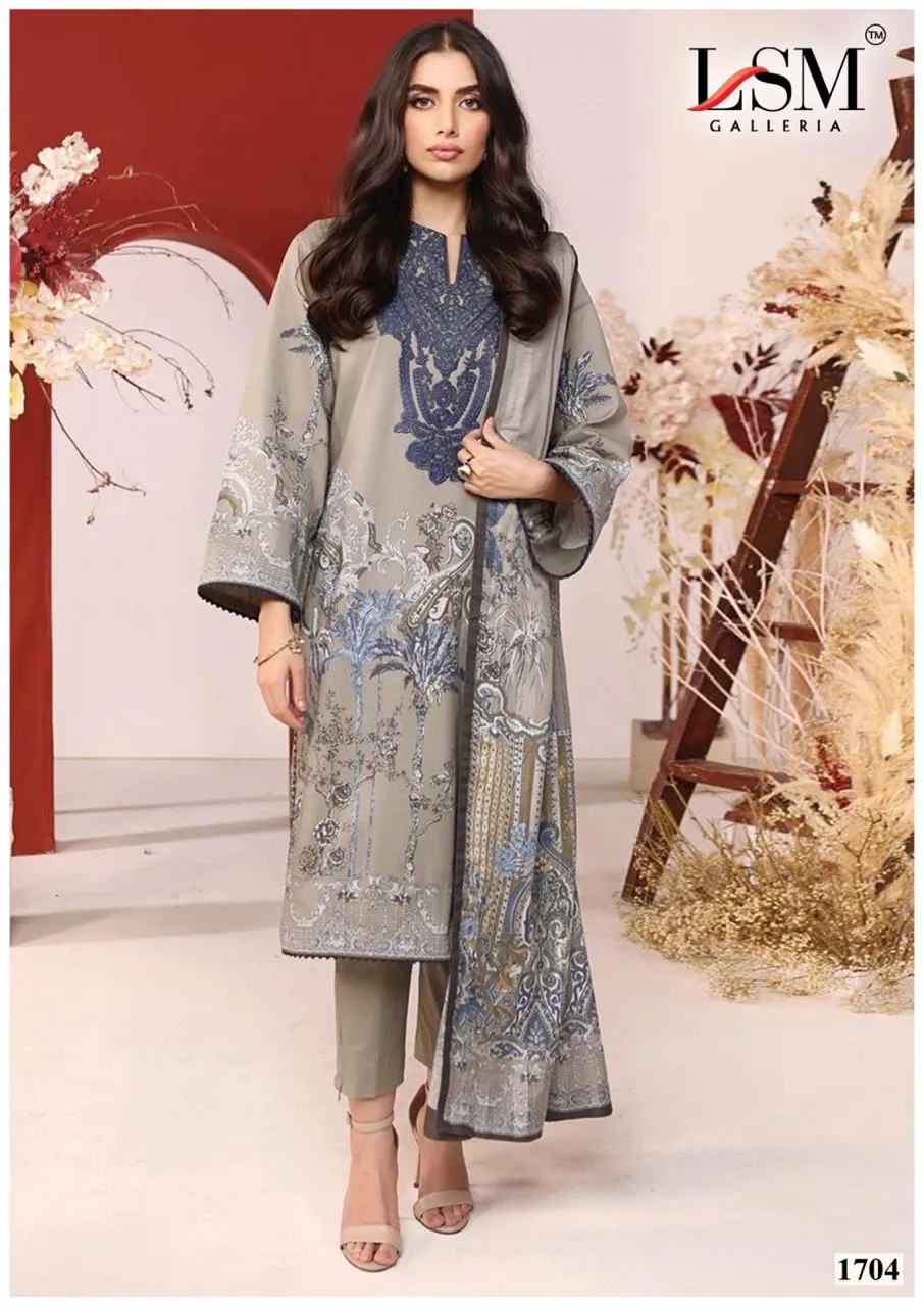Lsm Parian Dream Vol 17 Lawn Cotton Printed Karachi Dress Material - Image 5
