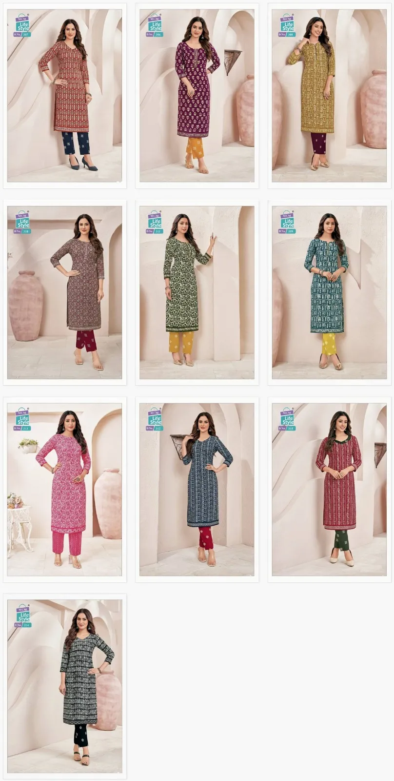 Mcm Batik Vol 1 Readymade Cotton Batik Printed Kurti With Pant Set - Image 4