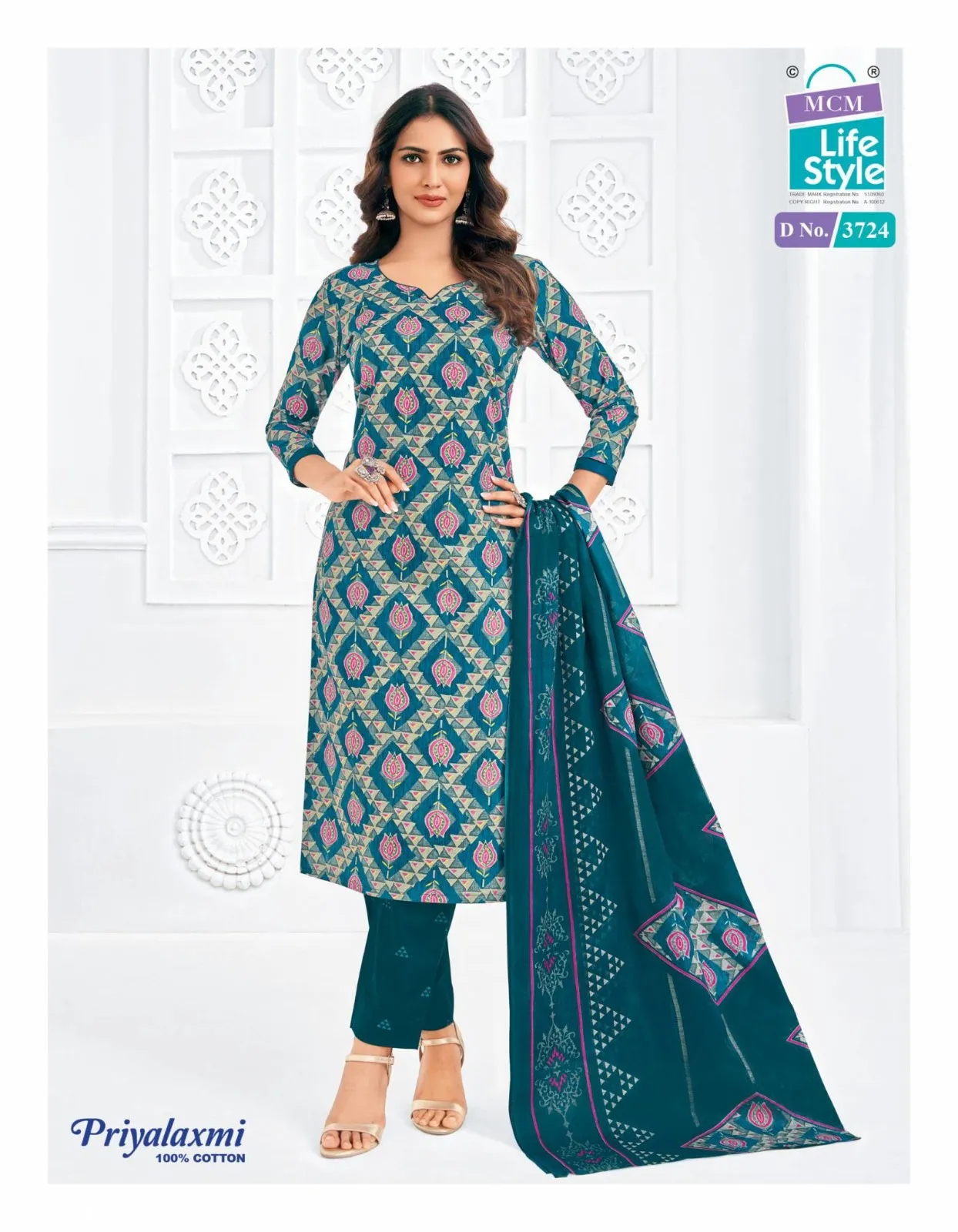 Mcm Priyalaxmi Vol 37 Cotton Printed Dress Material - Image 2