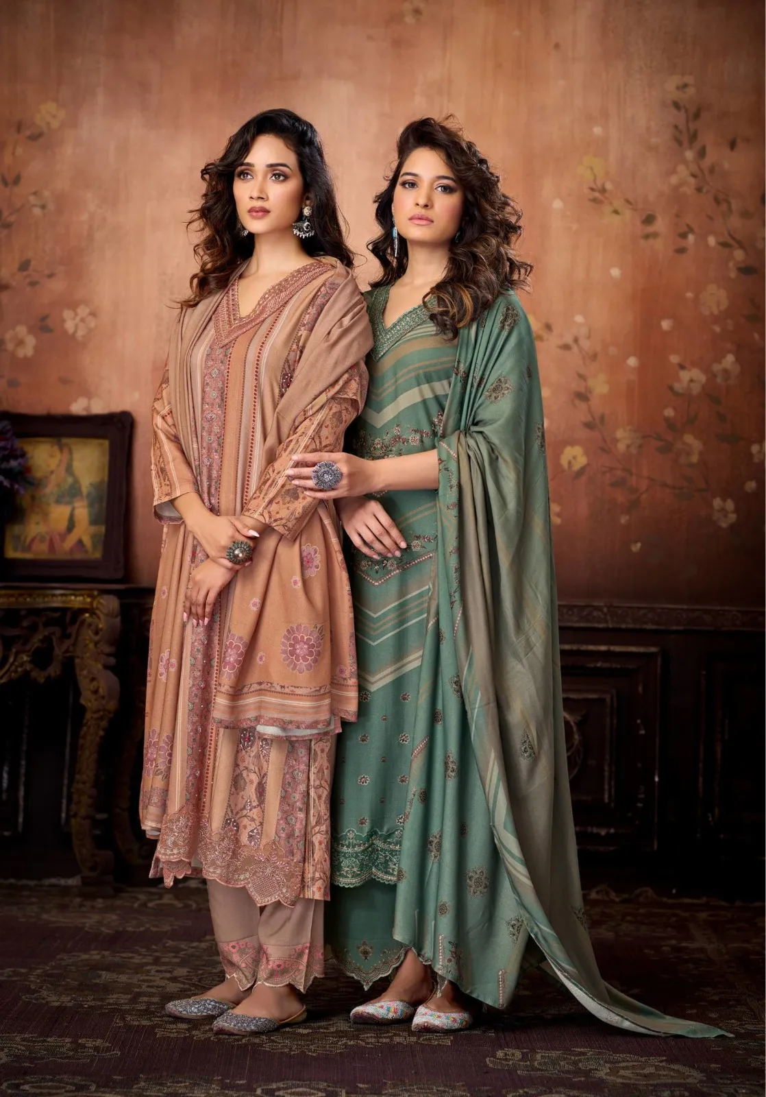 Sahiba Aabisha Pashmina Digital Print Work Salwar Kameez