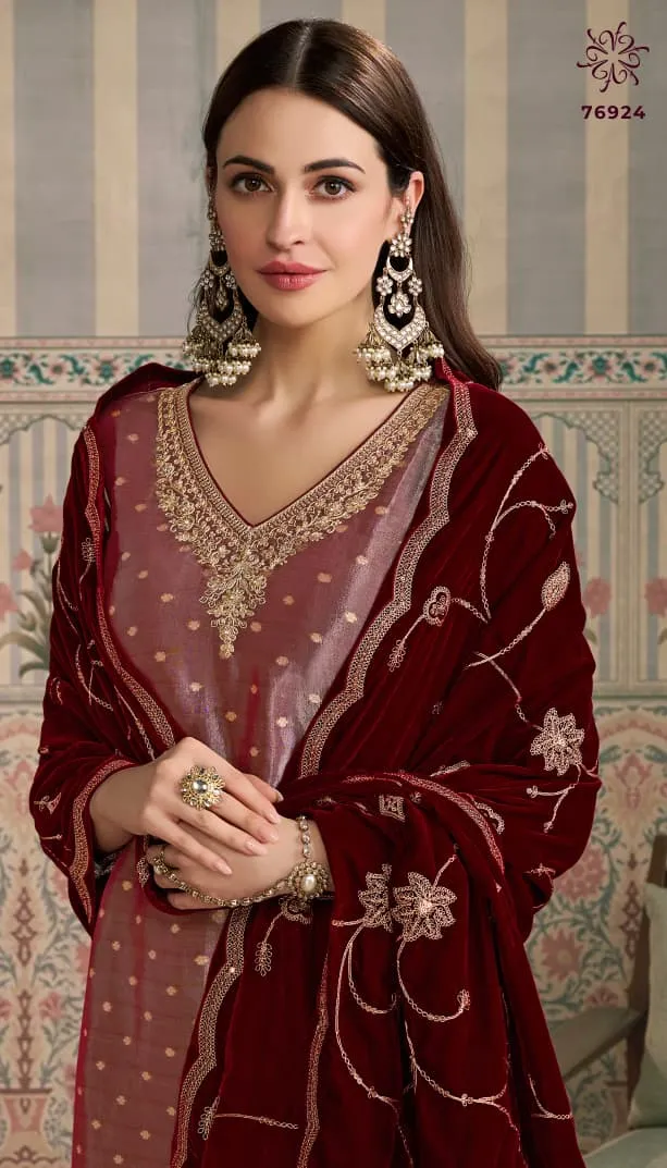Vinay Kuleesh Sarita Kanjivaram Silk Jacquard Designer Salwar Suits