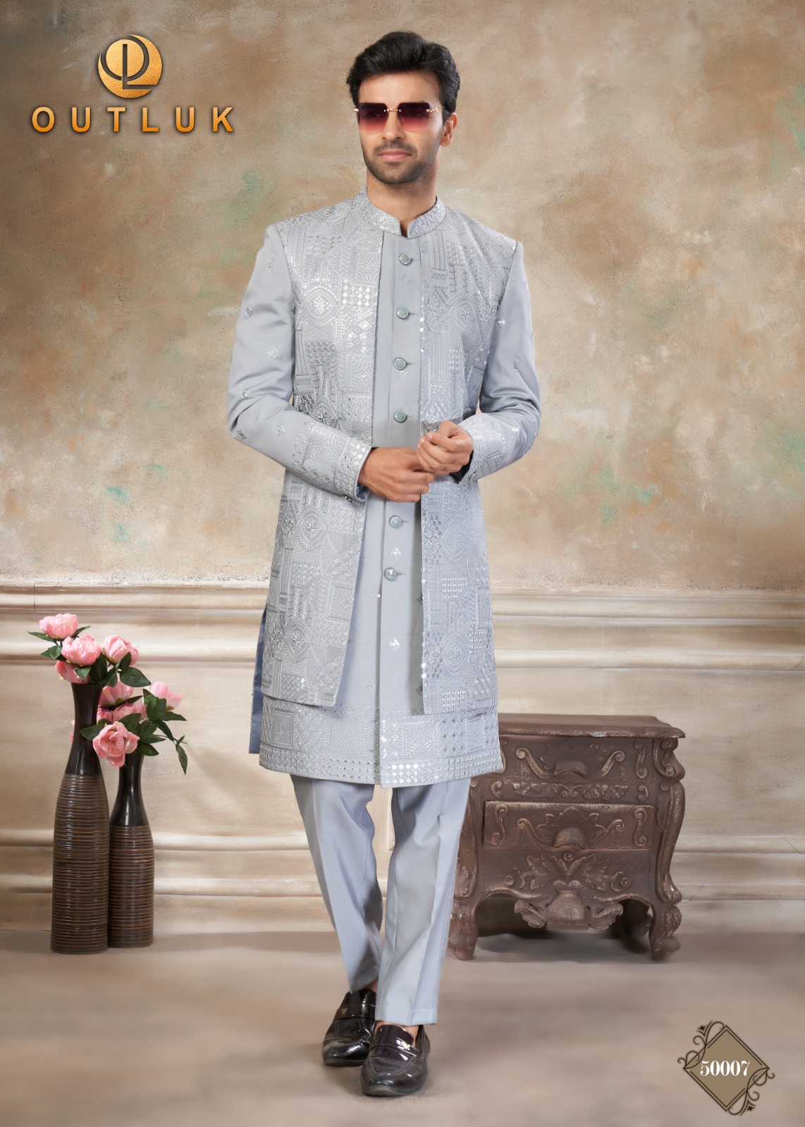 Wedding Collection Vol 50 Viscose Work Kurta Pajama Set
