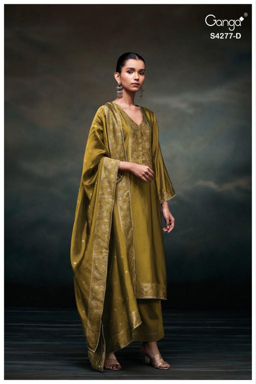 Ganga Orielle 4277 Premium Viscose Woven Silk Salwar Kameez - Image 4