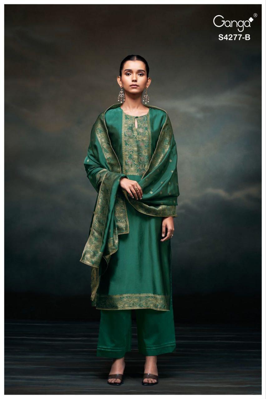 Ganga Orielle 4277 Premium Viscose Woven Silk Salwar Kameez - Image 3