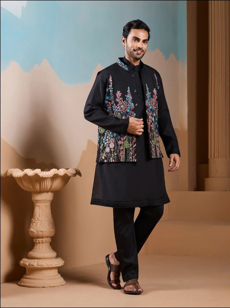 Shubhvastra Vivah Vibe Silk Threadwork Kurta Bottom Koti Collection