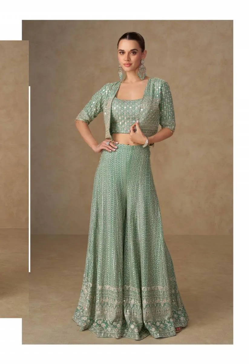 Gulkayra Liyara Georgette Embroidery Work Indo Western Set