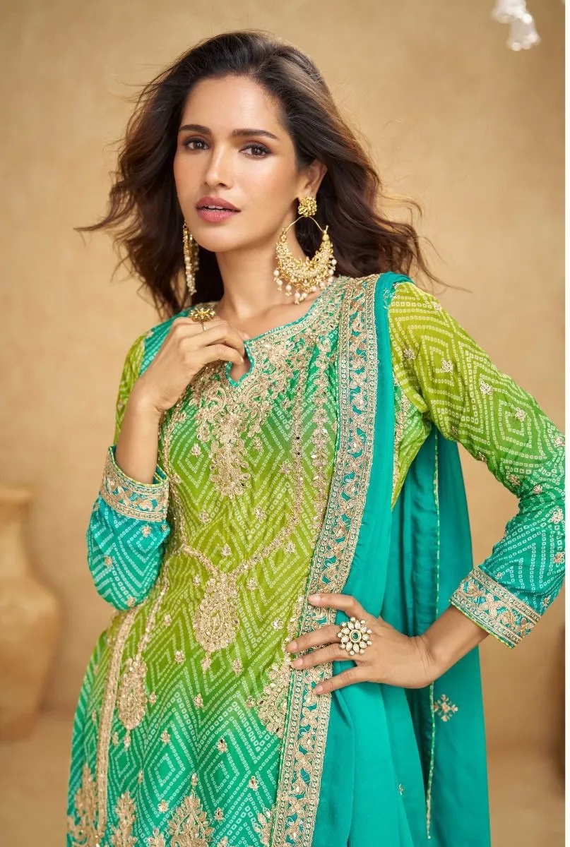 Gulkayra Panght Chinon Digital Embroidery Work Salwar Suit