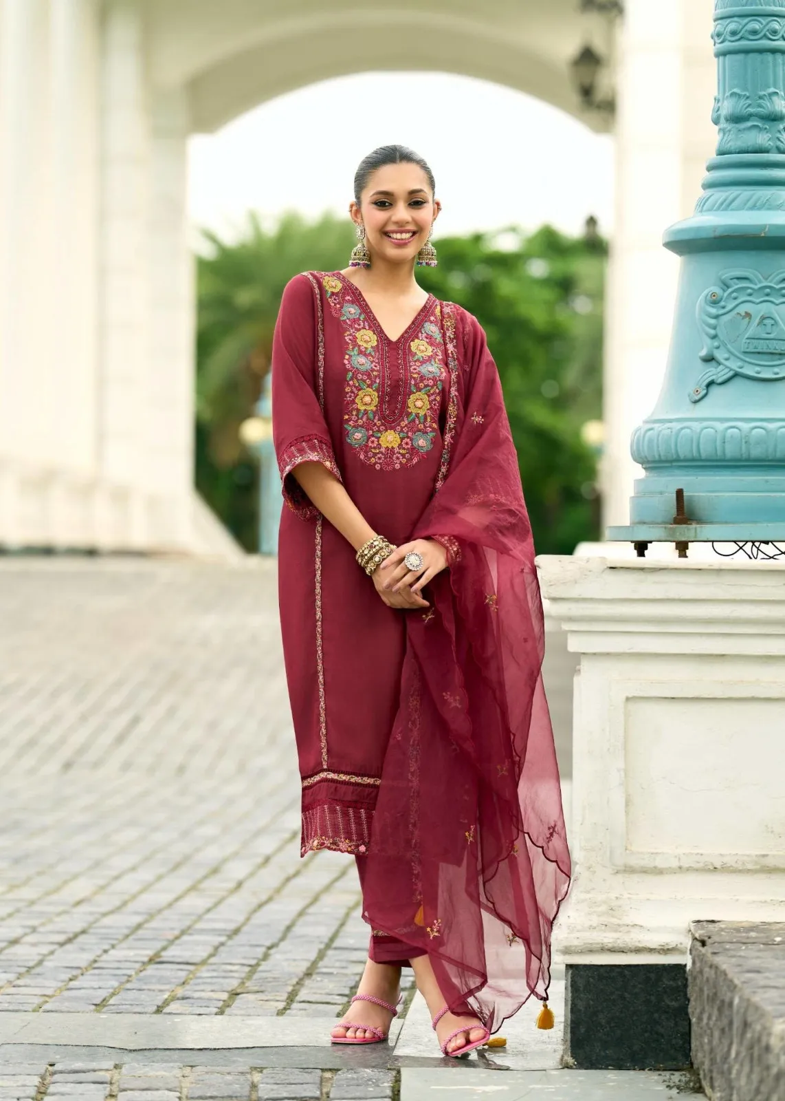 Prm Khayaal Mull Chanderi Embroidery Party Wear Collection - Image 9