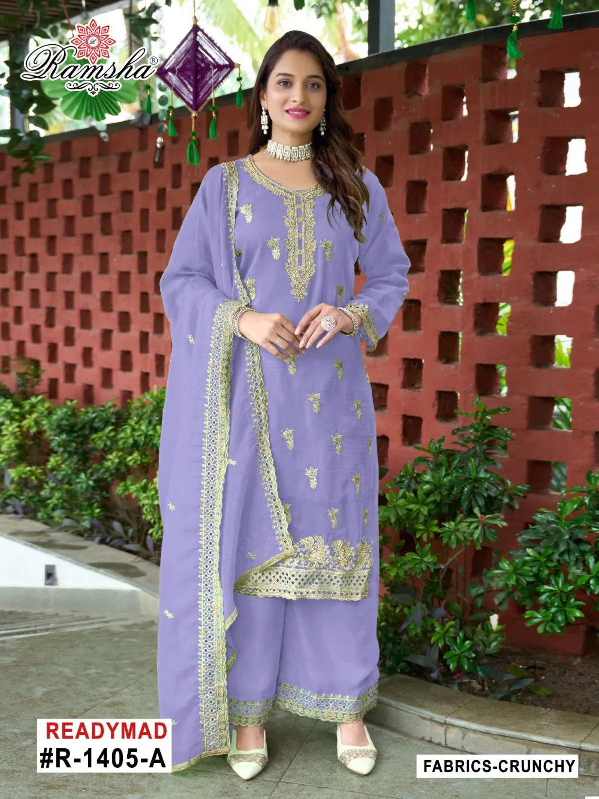 Ramsha R 1405 A To D Crunchy Pakistani Salwar Kameez Set - Image 4