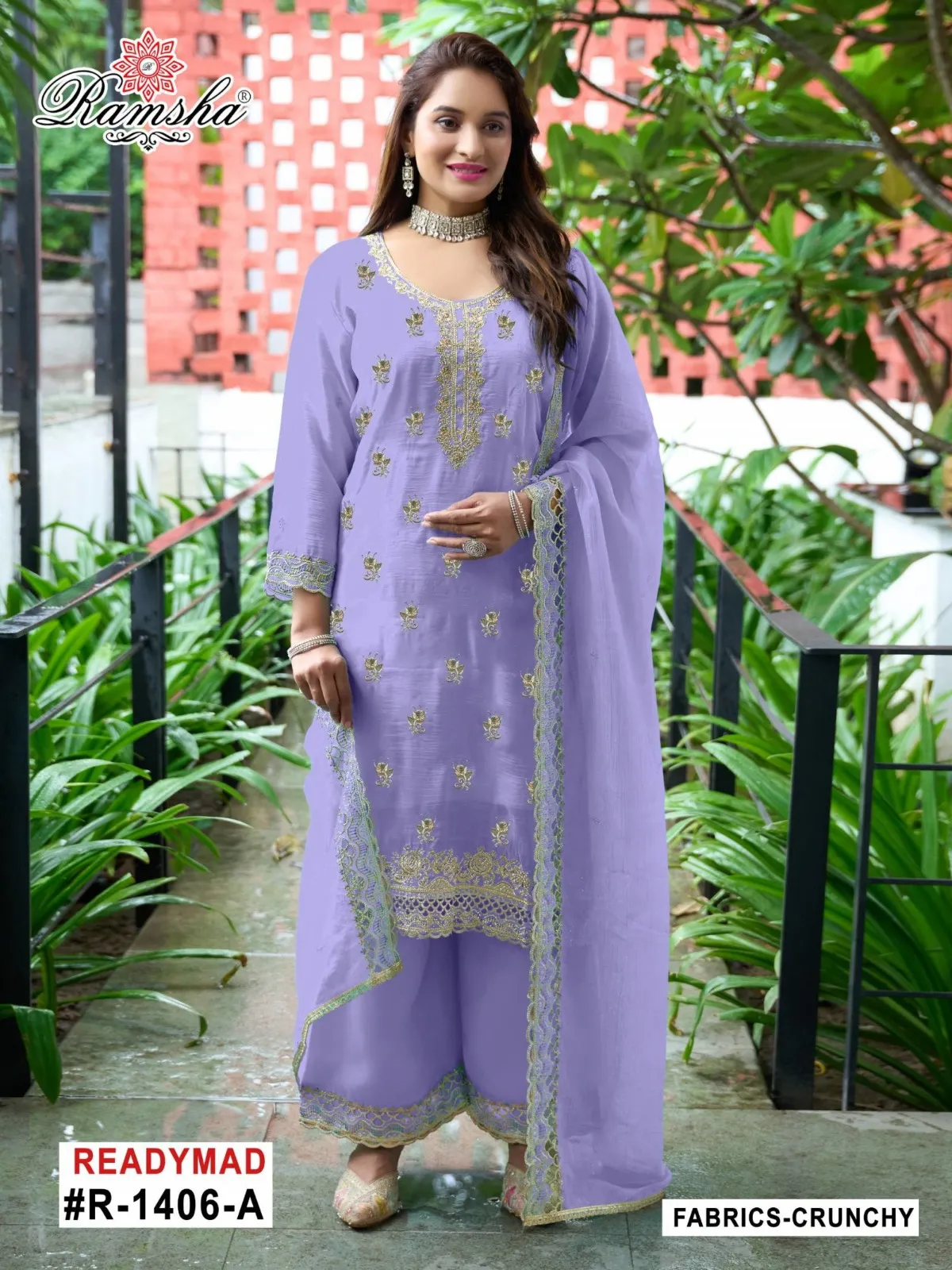Ramsha R 1406 A To D Crunchy Pakistani Salwar Kameez Set - Image 4