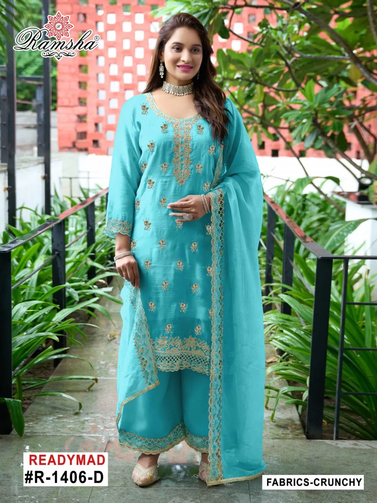 Ramsha R 1406 A To D Crunchy Pakistani Salwar Kameez Set - Image 5