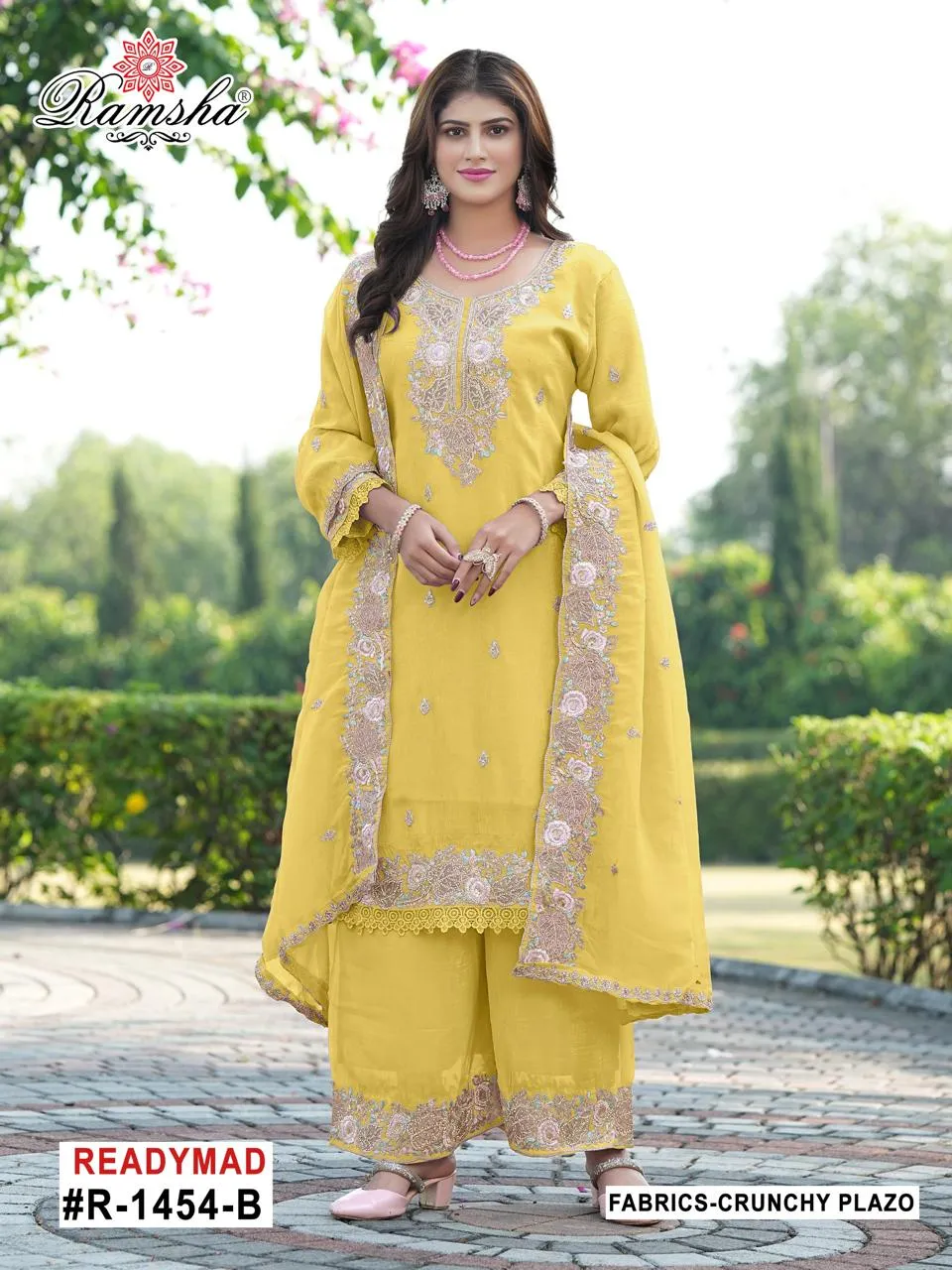 Ramsha R 1454 A To D Crunchy Embroidery Pakistani Salwar Kameez