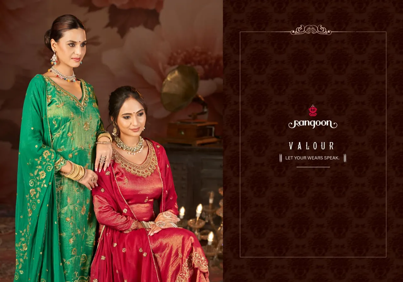 Rangoon Spark Viscose Simmer Fancy Work Designer Salwar Kameez - Image 3