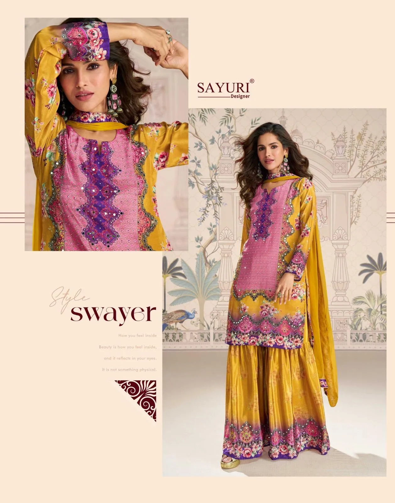 Sayuri Kirti Crep Silk Mirror Work Designer Salwar Kameez - Image 9