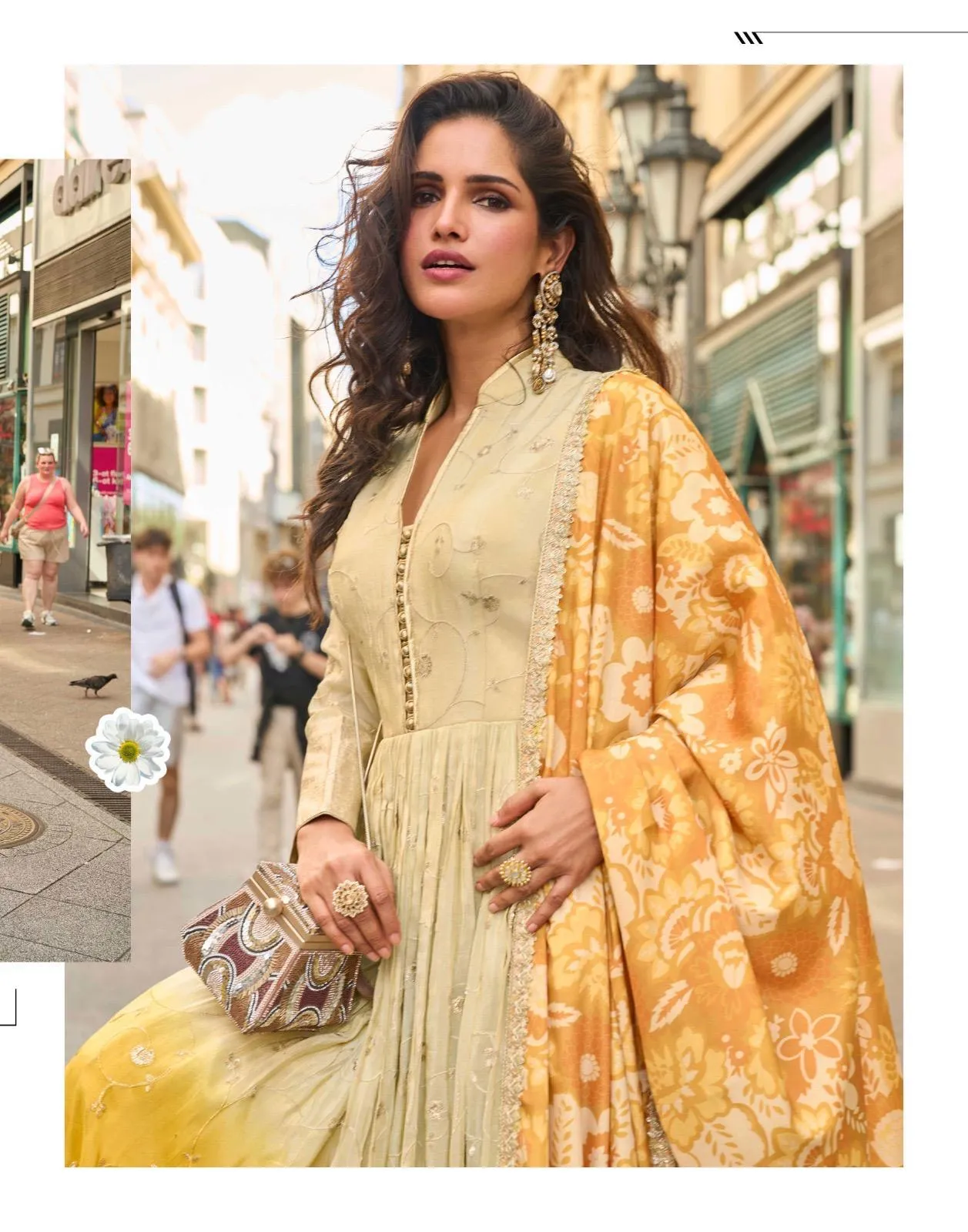 Sayuri Noorjaha Simar Silk Embroidered Work Designer Gown And Dupatta - Image 6