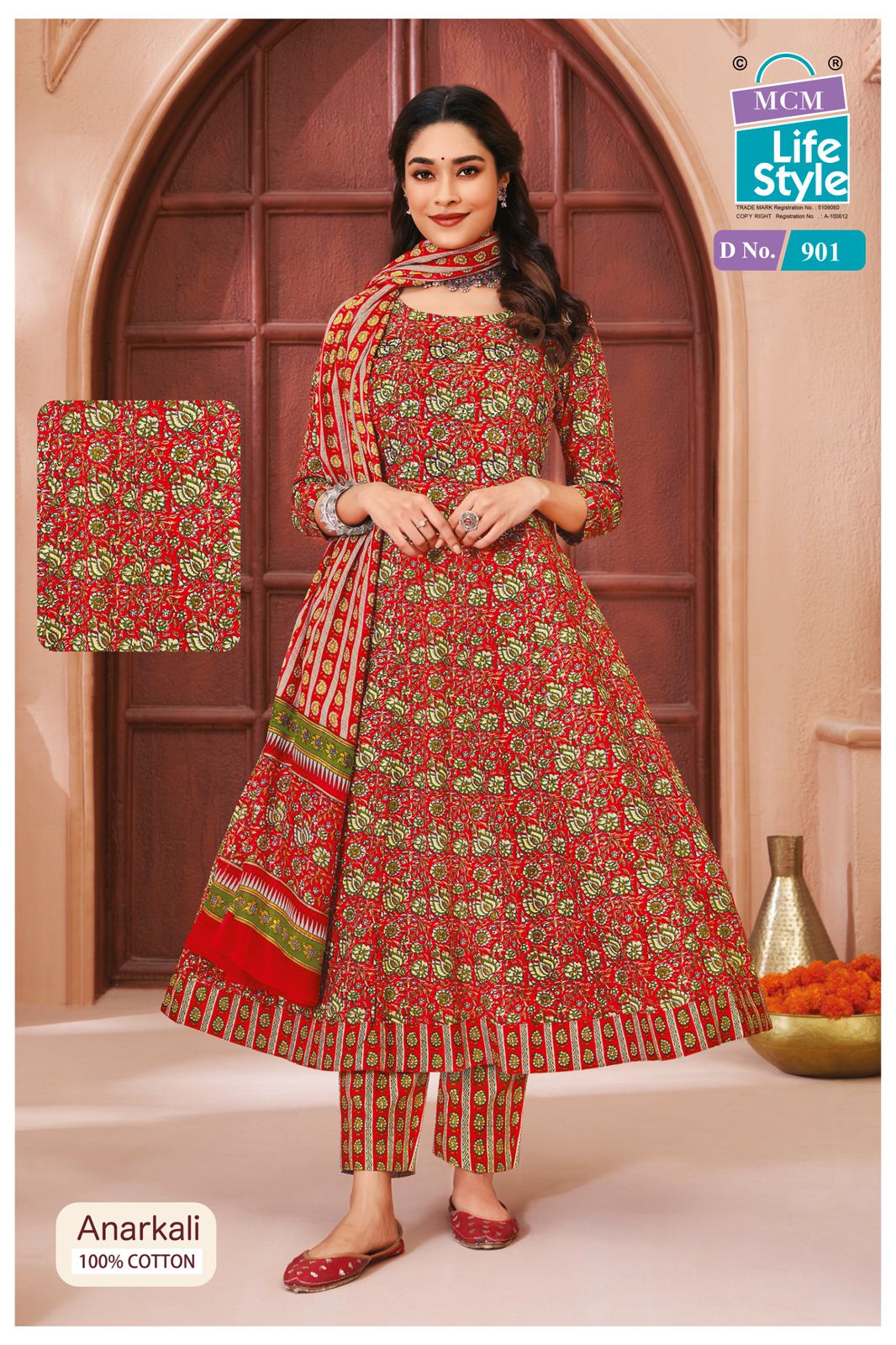 Mcm Anarkali Vol 9 Readymade Cotton Printed Kurti With Bottom Dupatta - Image 4
