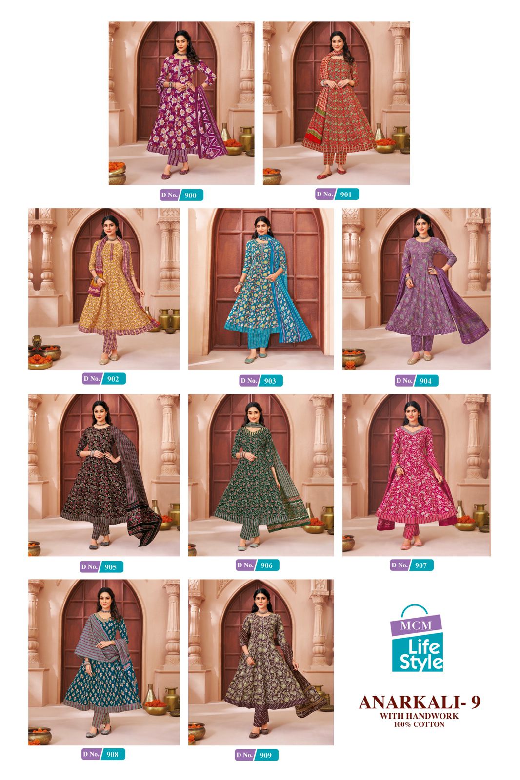 Mcm Anarkali Vol 9 Readymade Cotton Printed Kurti With Bottom Dupatta - Image 2