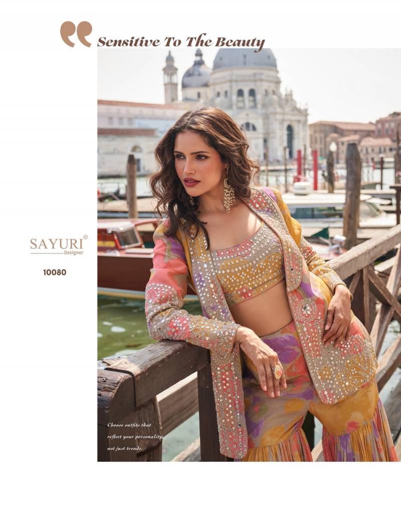 Sayuri Elnaaz Designer Embroidered Indo Western Collection - Image 3