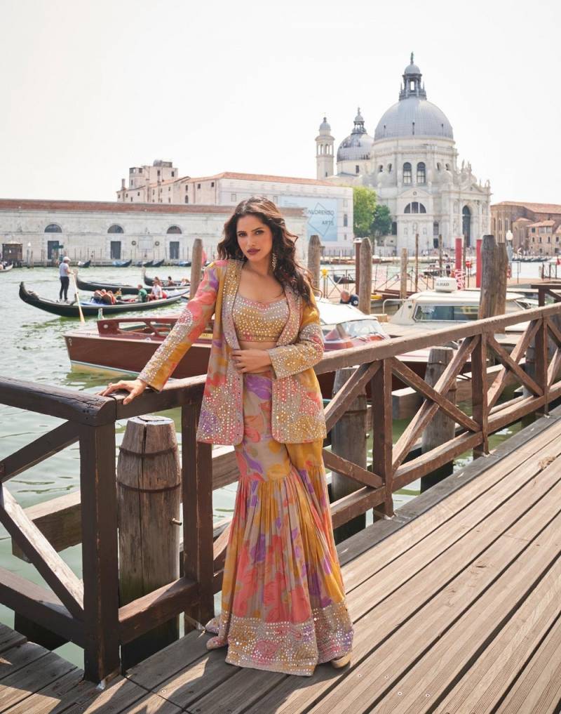 Sayuri Elnaaz Designer Embroidered Indo Western Collection