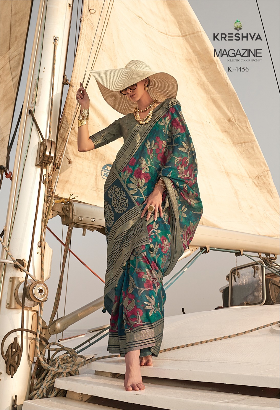 Kreshva Magazine Lux PV Georgette Fancy Saree Collection - Image 5