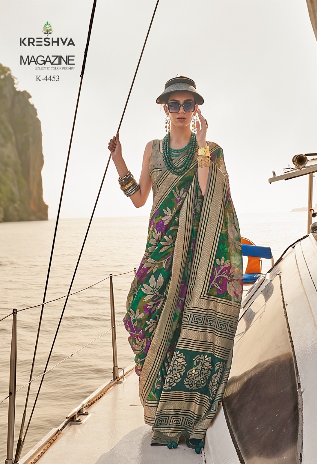 Kreshva Magazine Lux PV Georgette Fancy Saree Collection - Image 4