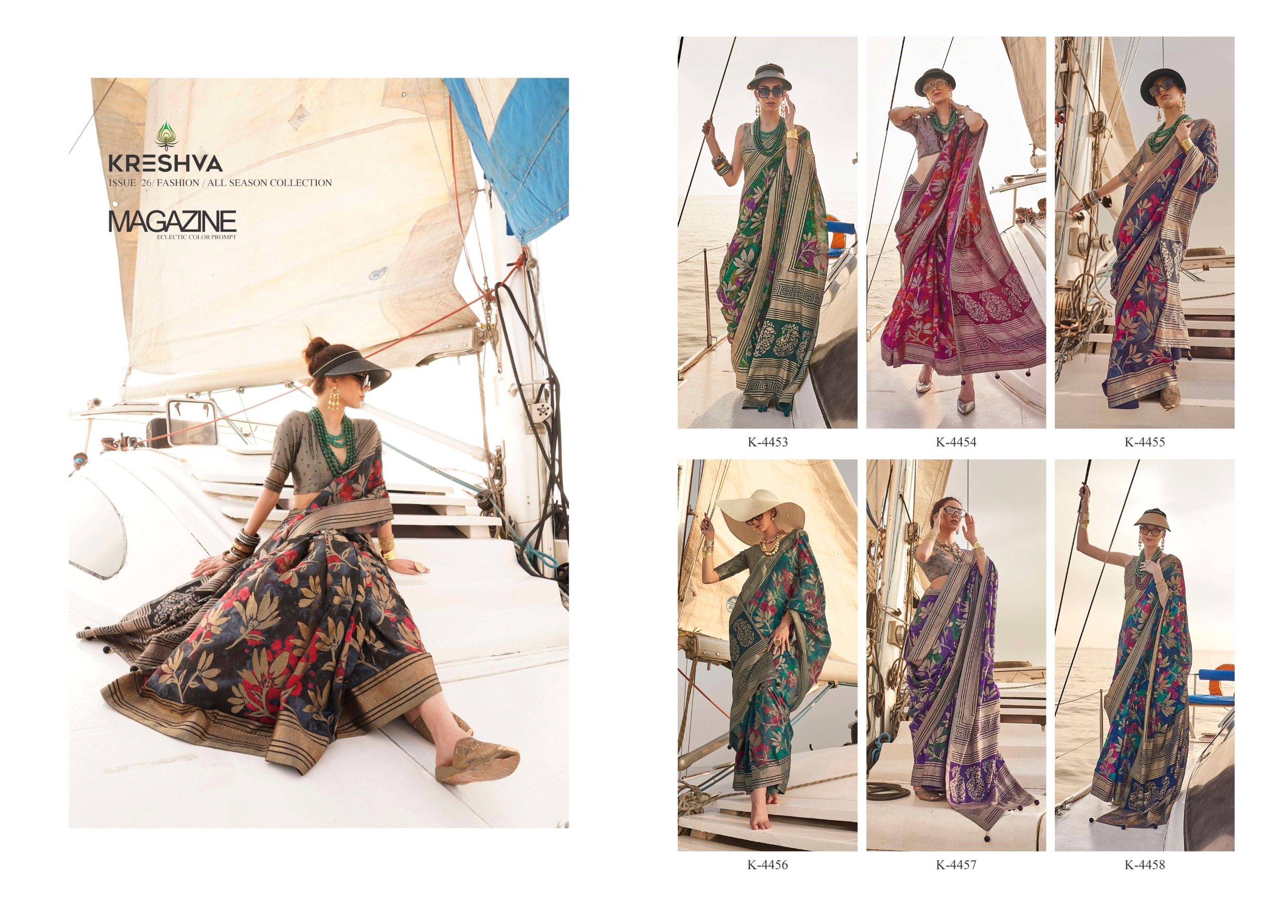 Kreshva Magazine Lux PV Georgette Fancy Saree Collection - Image 7