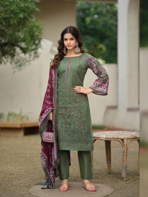 Shree Bin Saeed Lawn Cotton Pakistani Suit Collection Vol 24 - Image 3