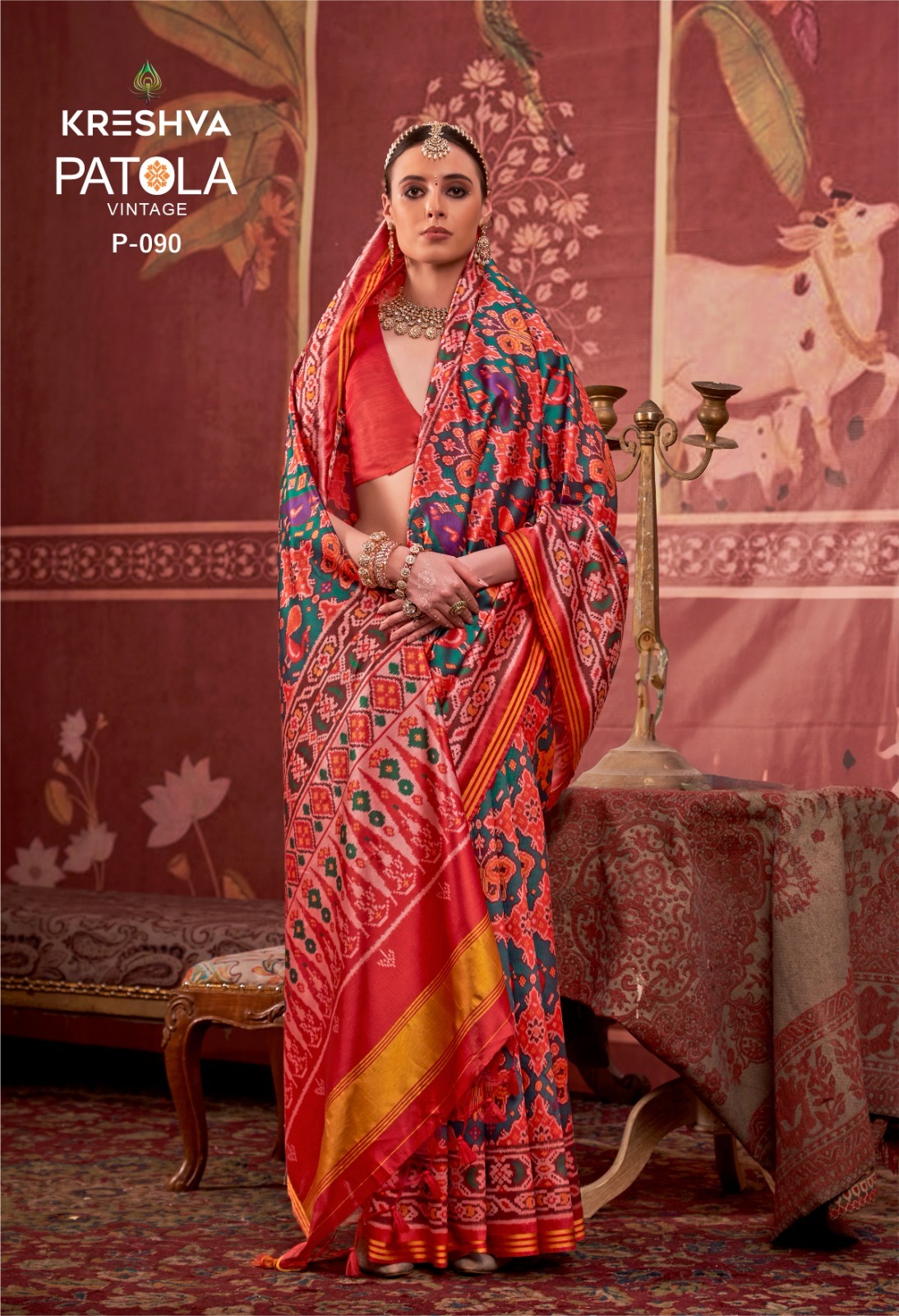 Kreshva Patola Vintage Traditional Wear PV Silk Patola Saree