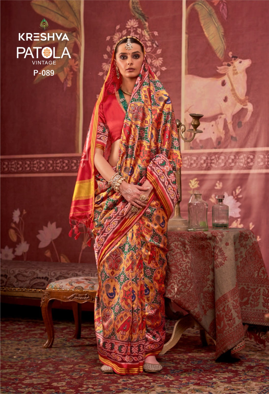 Kreshva Patola Vintage Traditional Wear PV Silk Patola Saree - Image 5