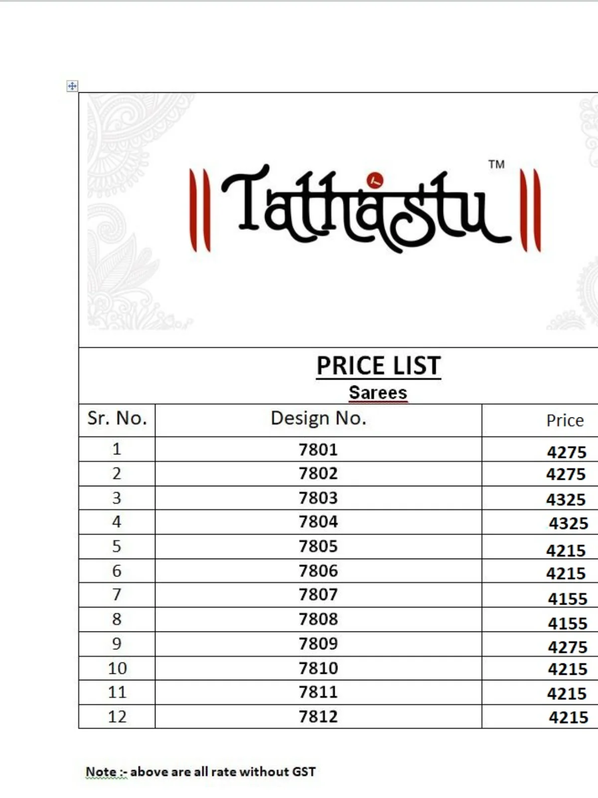 Tathastu Anaara 7800 Series Premium Soft Silk Saree Collection - Image 3