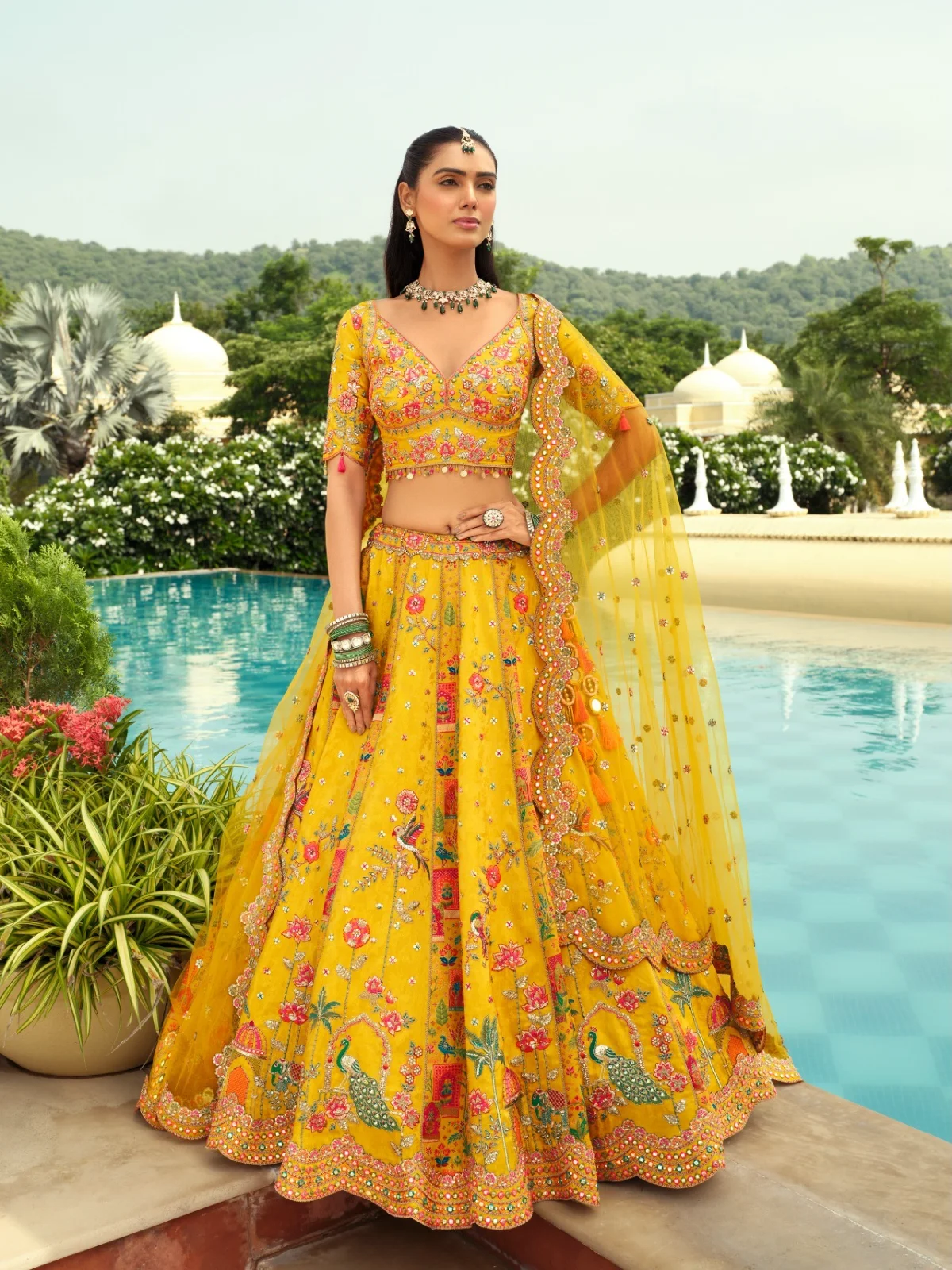 Tathastu Anaara Bridal Bridesmaid Readymade Lehenga Choli Dupatta Set - Image 3