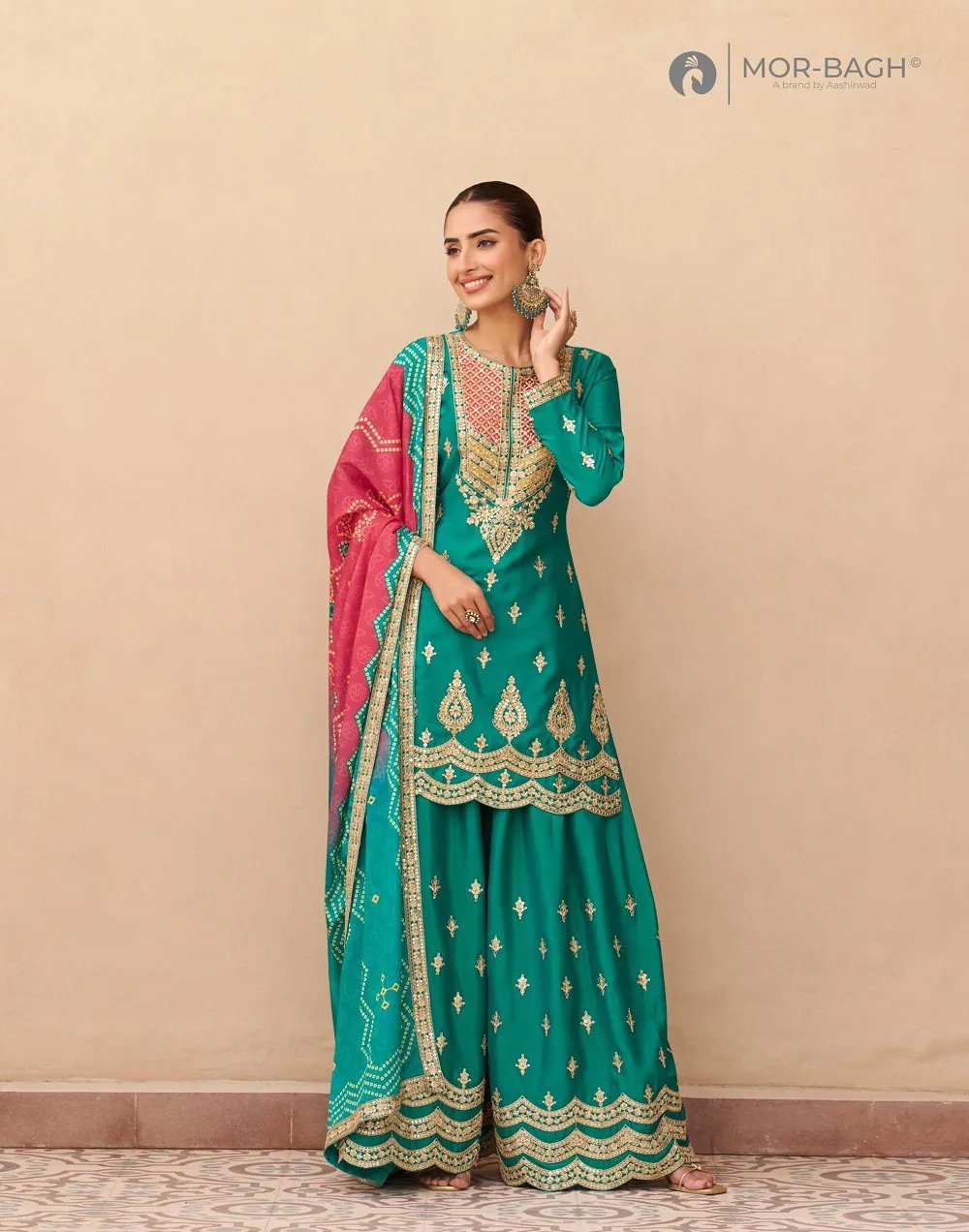 Aashirwad Mor Bagh Aruna Chinon Silk Salwar Suit Collection - Image 2