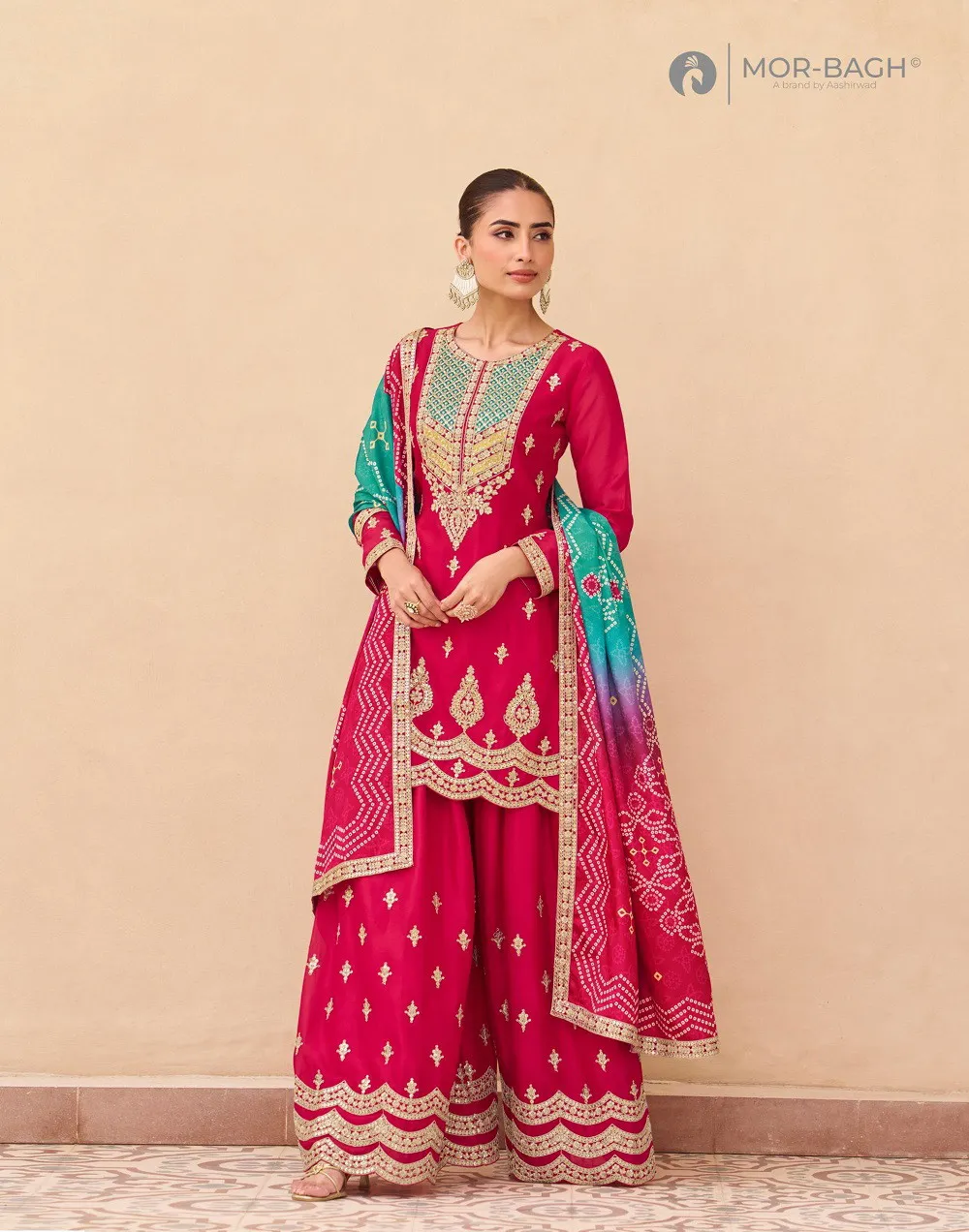 Aashirwad Mor Bagh Aruna Chinon Silk Salwar Suit Collection - Image 3