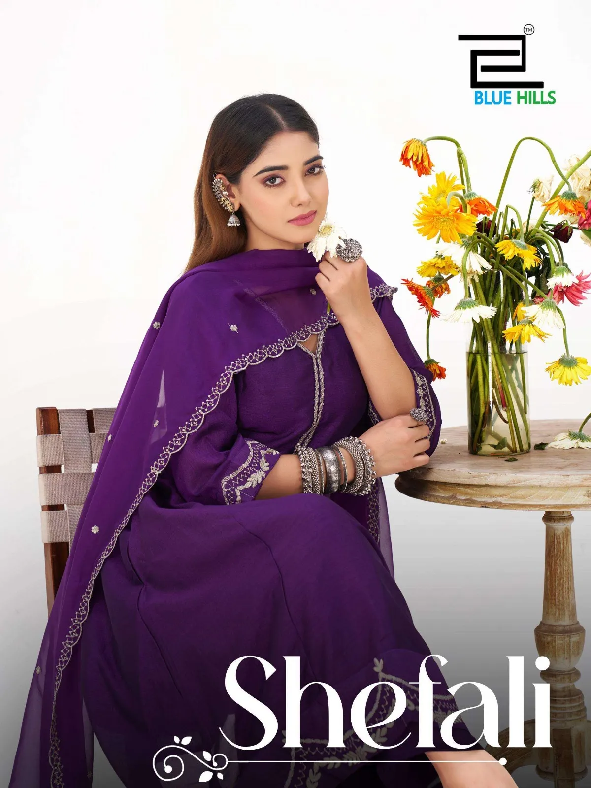 Blue Hills Shefali Vichitra Silk Kurti Bottom With Dupatta Collection