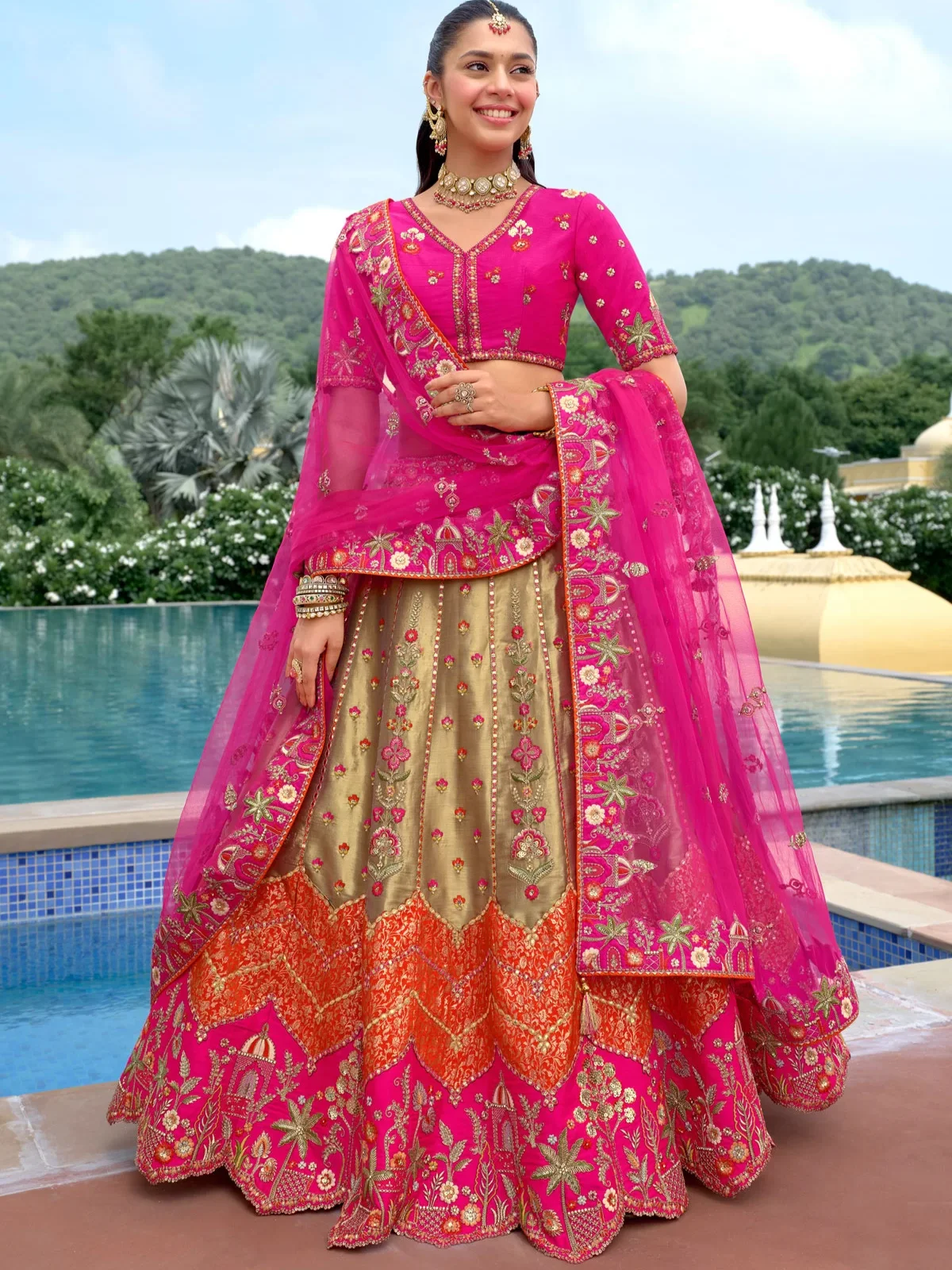 Anaraa Trendy Bridal & Wedding Wear Embroidery Lehenga Choli