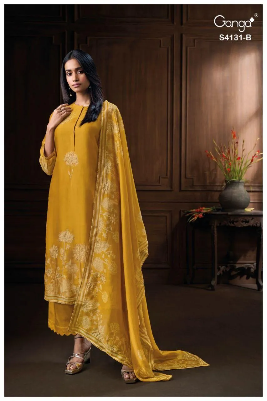 Ganga Liselle 4179 Designer Bemberg Silk Salwar Suit Collection - Image 4