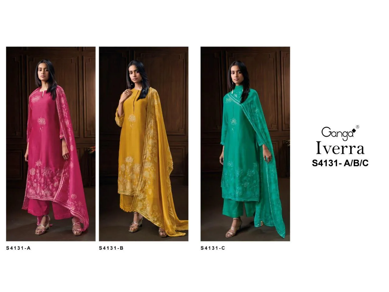 Ganga Liselle 4179 Designer Bemberg Silk Salwar Suit Collection - Image 5