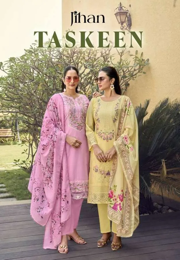 Jihan Taskeen Vol-1 Cotton Fancy Embroidery Work Salwar Kameez