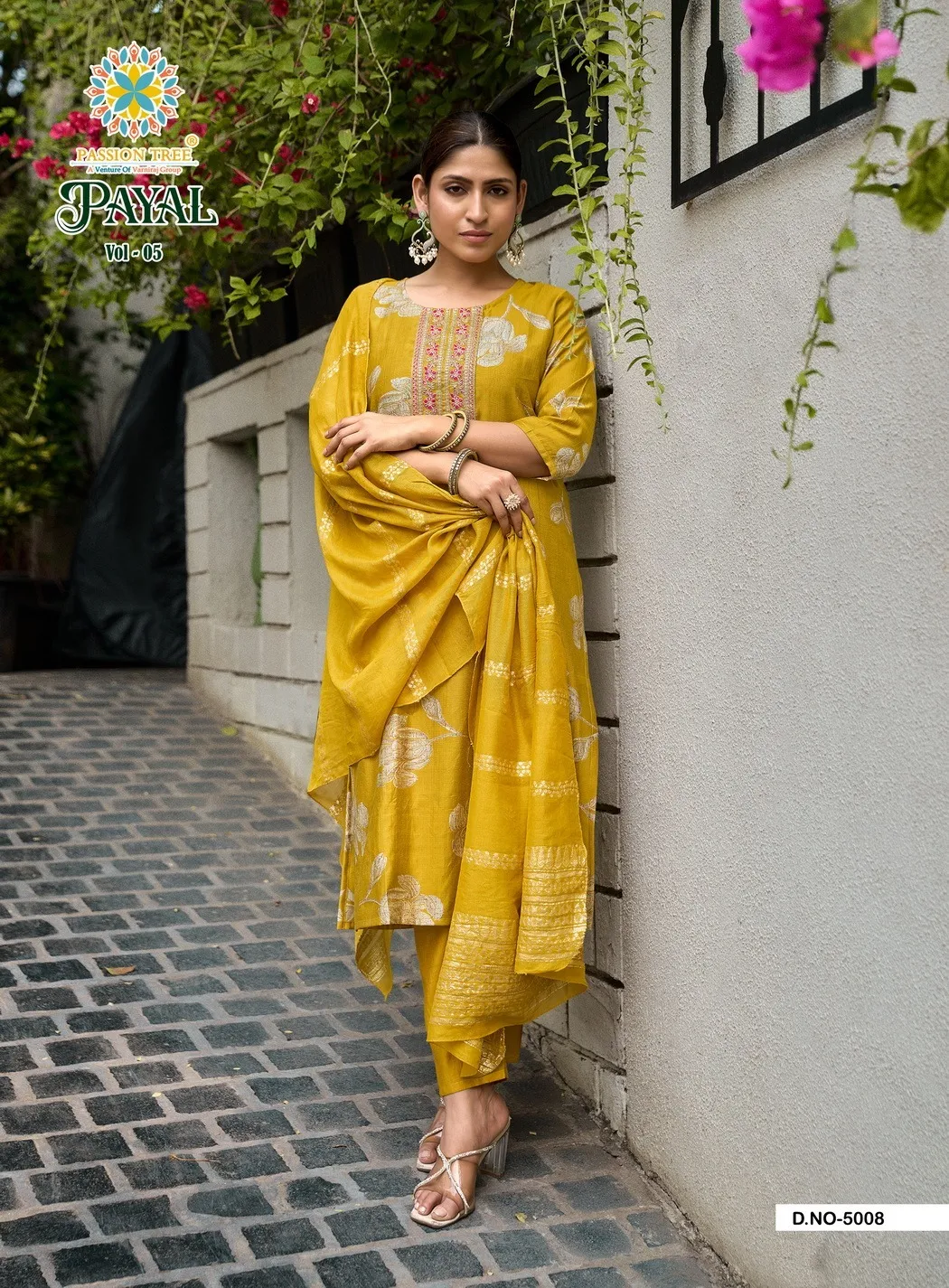 Payal Vol 5 By Passion Tree Vetican Printed Kurti Bottom With Dupatta