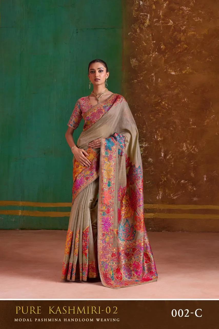 Rajtex Pure Kashmiri-02 Modal Cotton Pashmina Saree - Image 2
