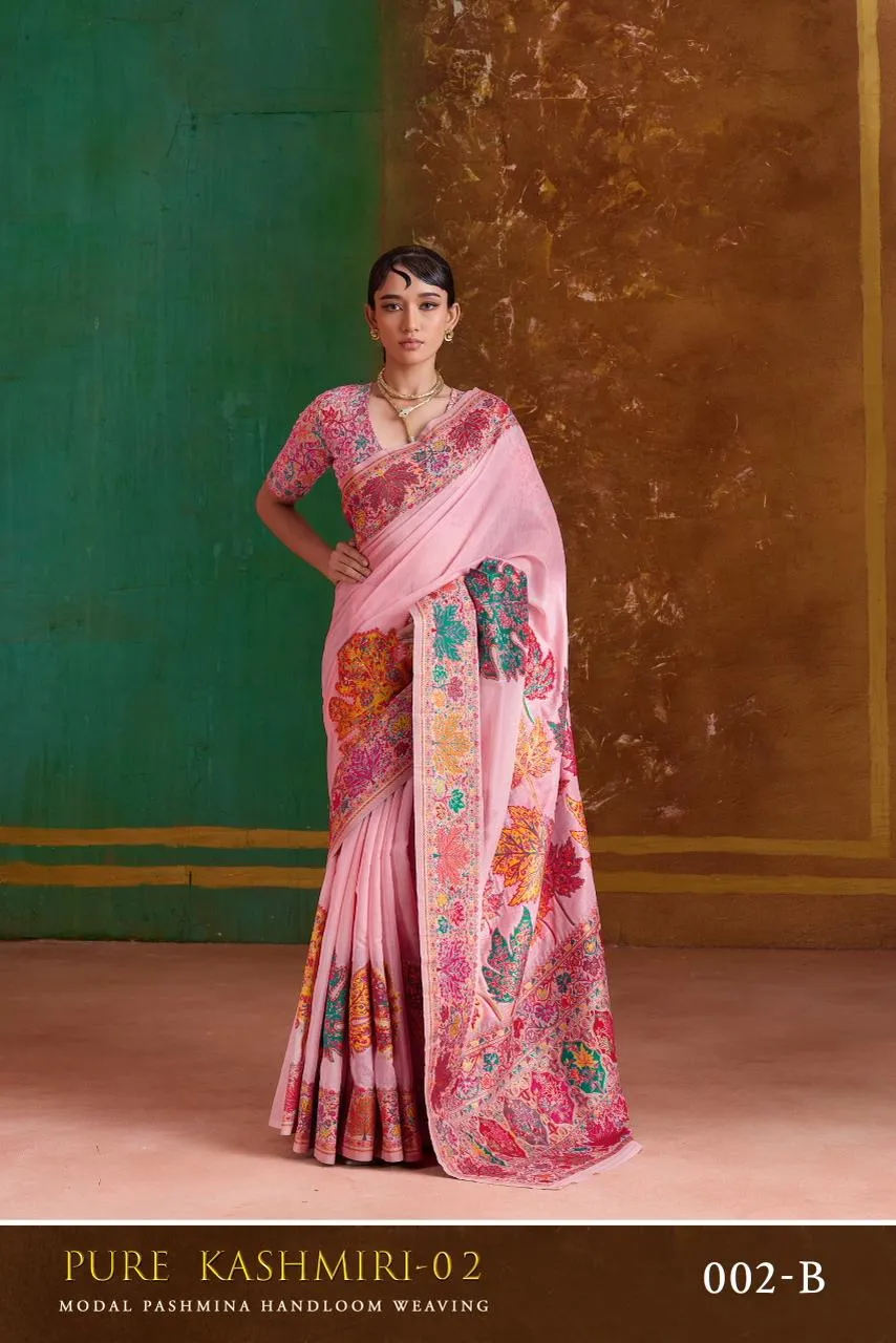 Rajtex Pure Kashmiri-02 Modal Cotton Pashmina Saree - Image 3