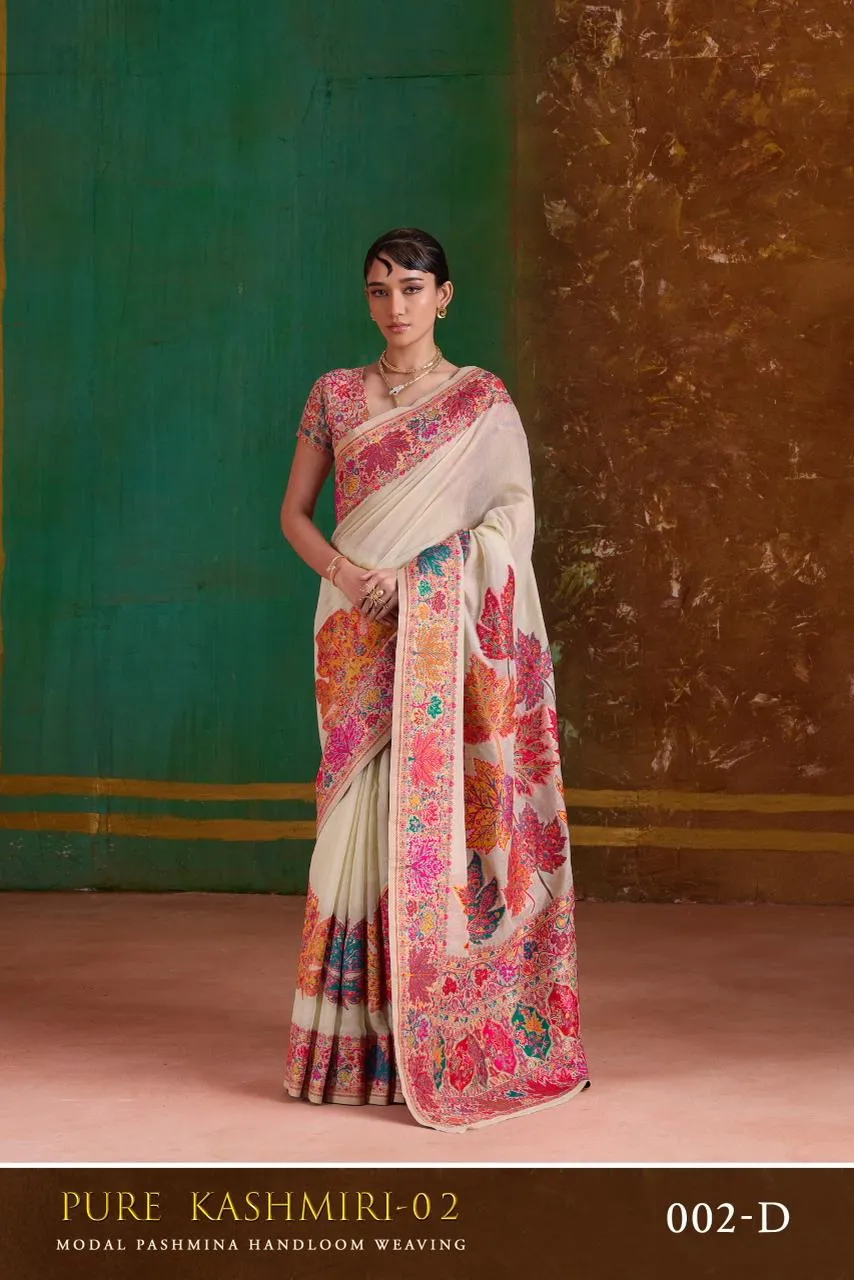 Rajtex Pure Kashmiri-02 Modal Cotton Pashmina Saree - Image 5