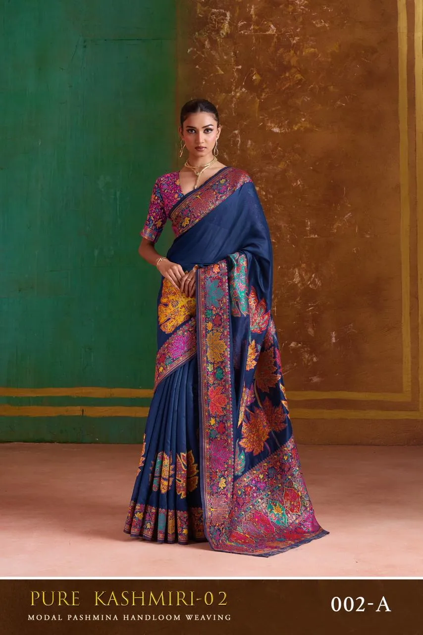 Rajtex Pure Kashmiri-02 Modal Cotton Pashmina Saree - Image 8