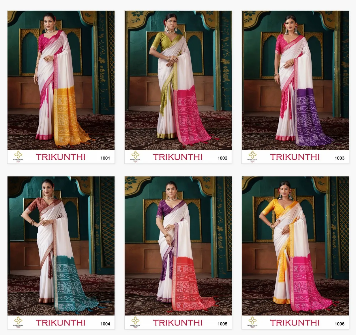 Shubh Shree Trikunthi Stylish Russian Crepe Saree Collection - Image 5